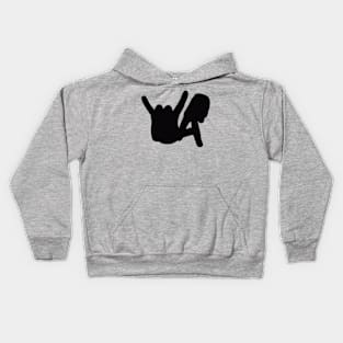 LA Rocks Silhouette, Black Kids Hoodie